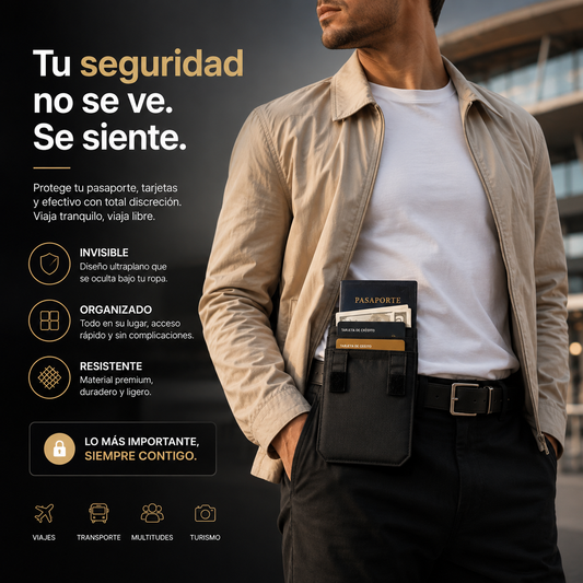 Portadocumentos Invisible para Viajes ⭐⭐⭐⭐⭐